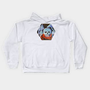 Skull with Mushrooms Kids Hoodie